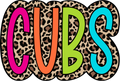 Cubs leopard short sleeve tshirt