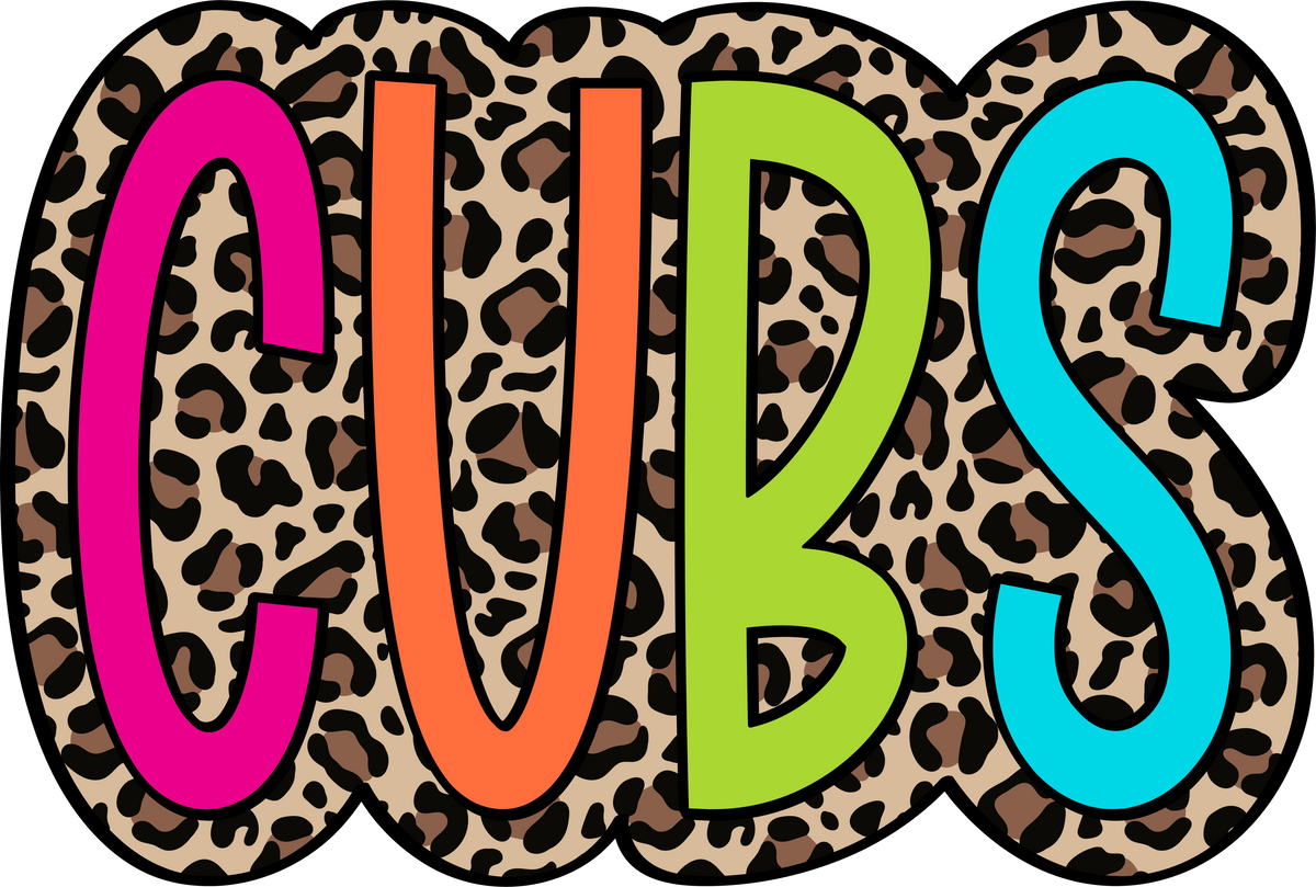 Cubs leopard short sleeve tshirt