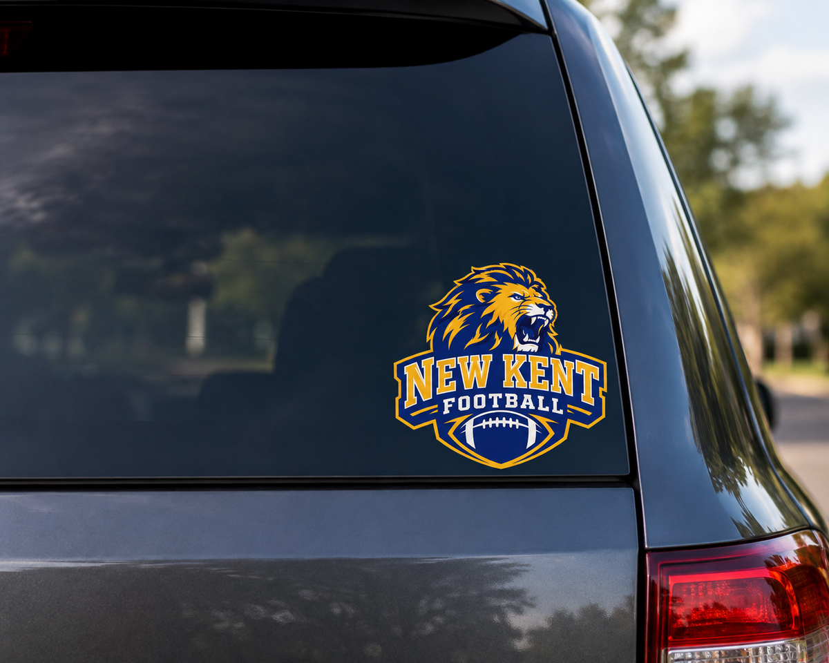 Car Decal - Lions football