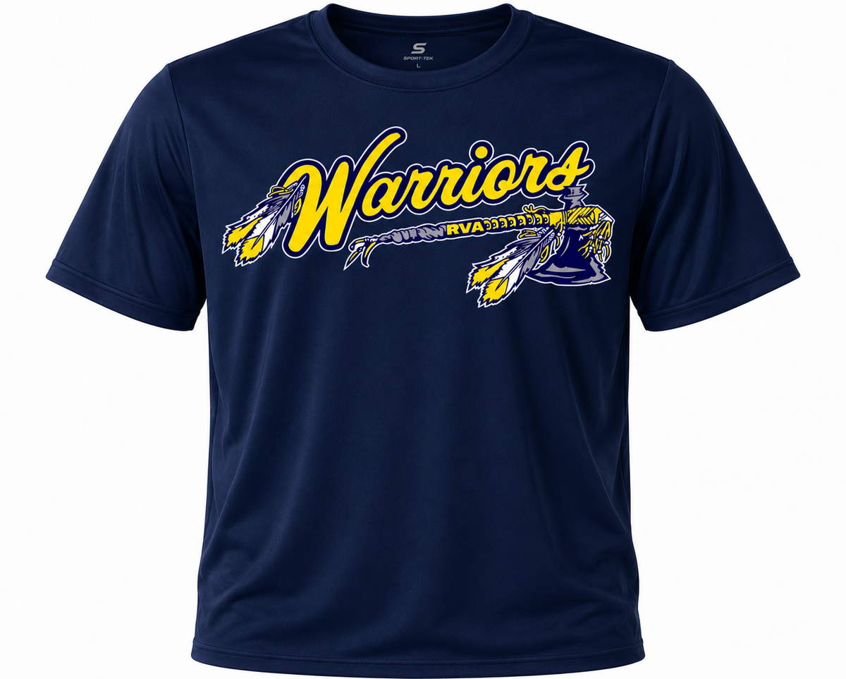 Warriors softball drifit shirt (design 1)
