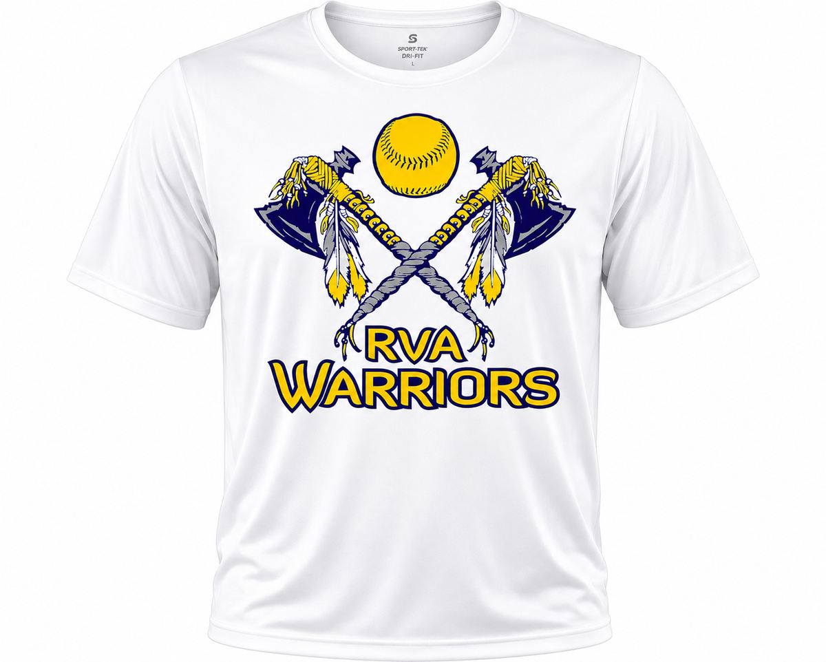 Warriors softball drifit shirt (design 2)