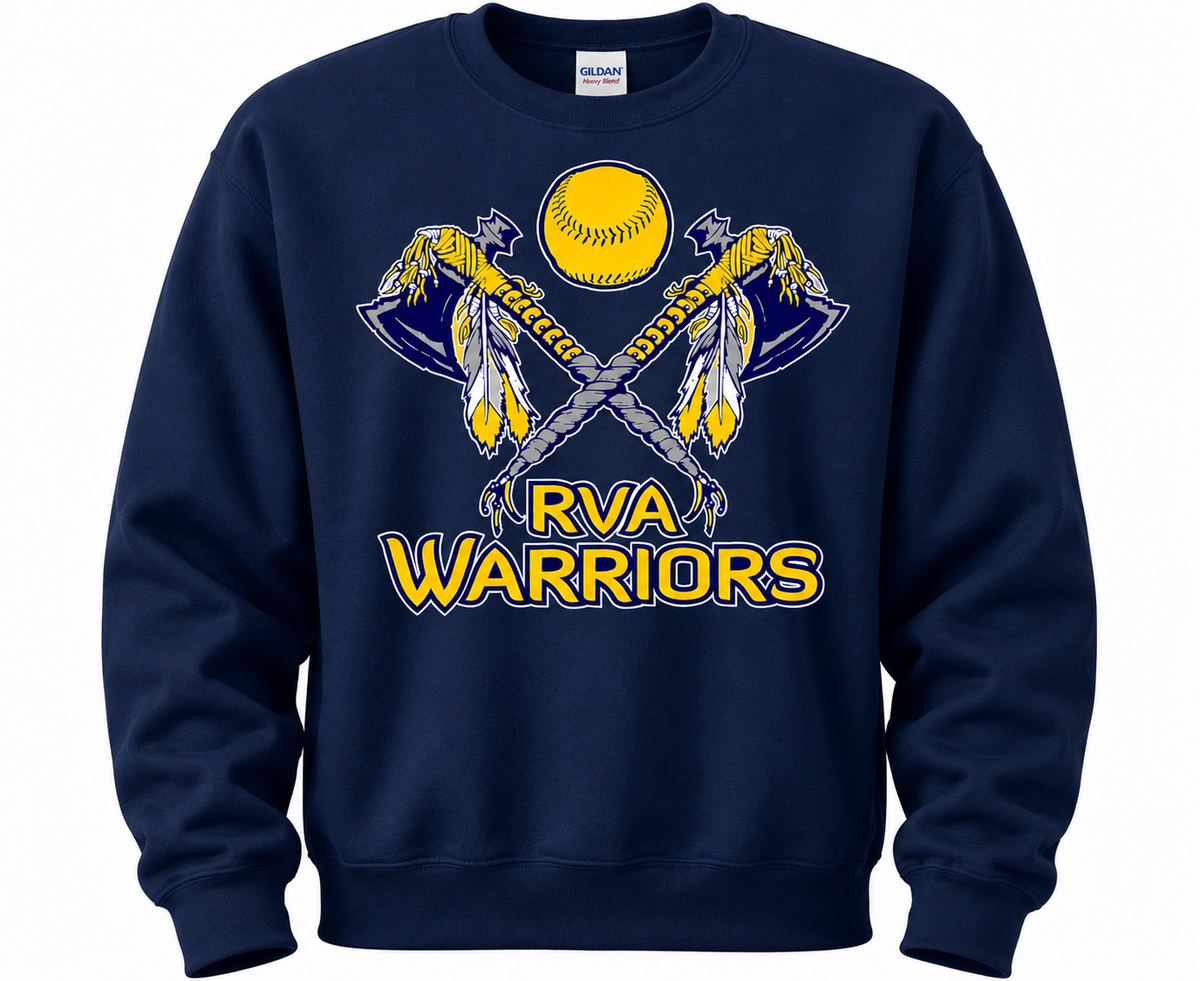 Warriors Softball crewneck sweatshirt (design 2)