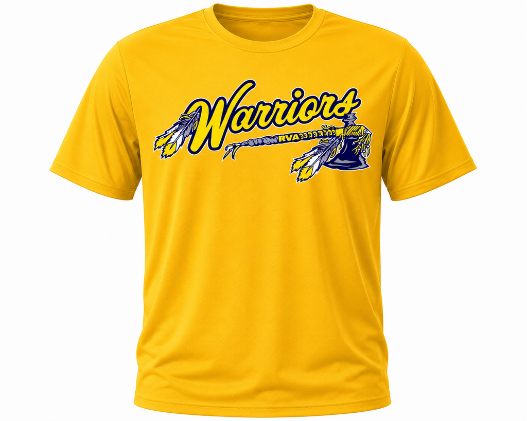 Warriors softball drifit shirt (design 1)