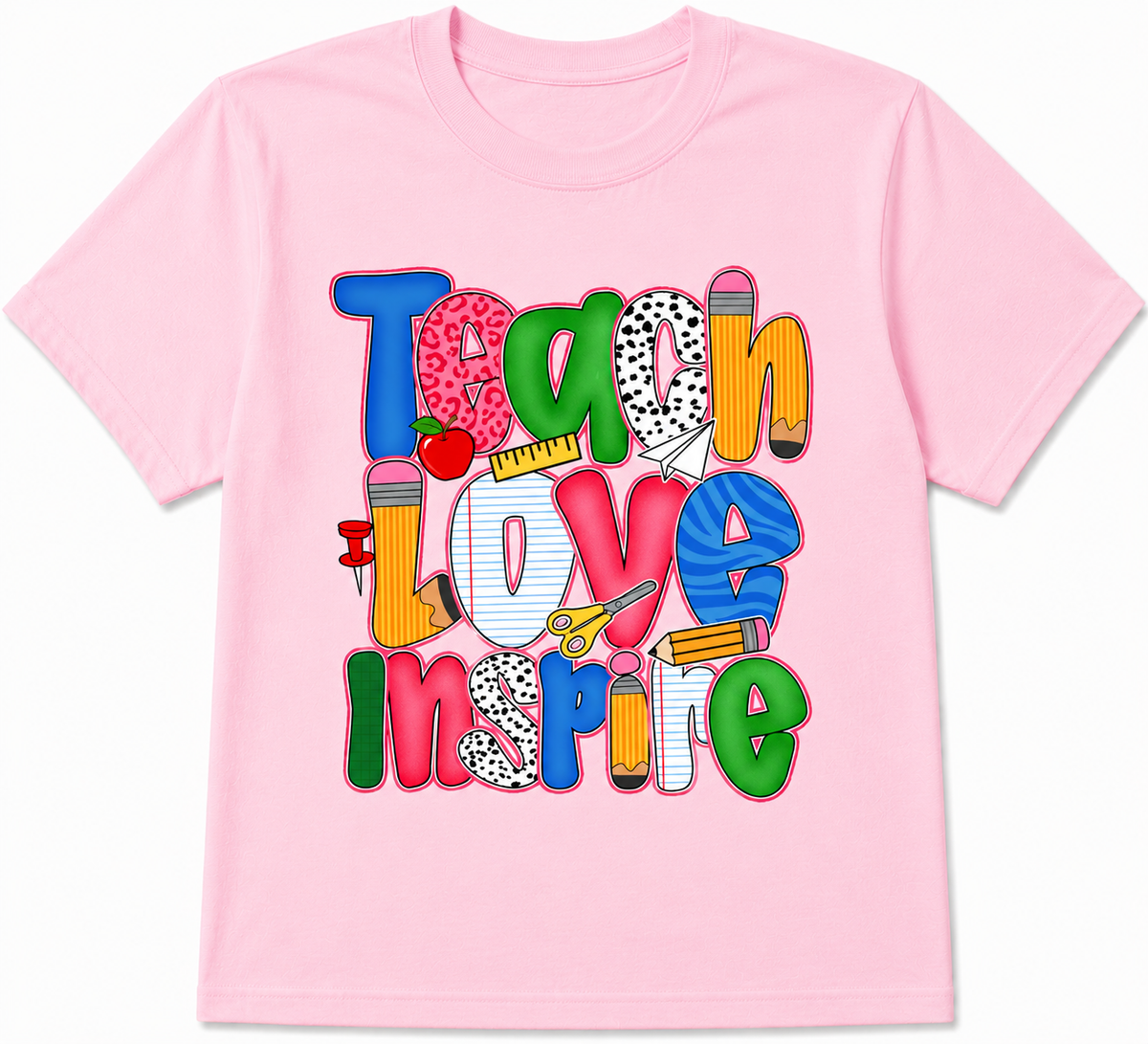 Teach, Love, Inspire long sleeve options