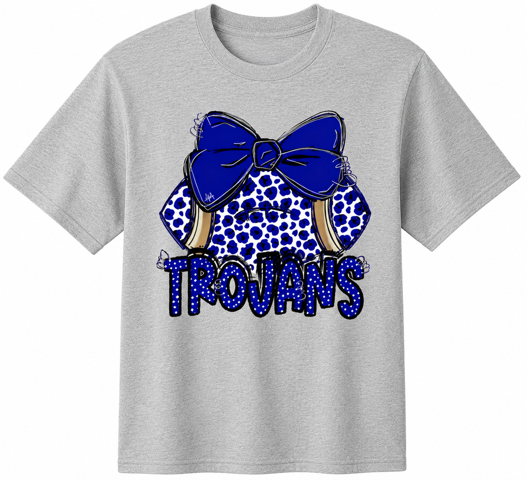 Football with bow short sleeve shirt
