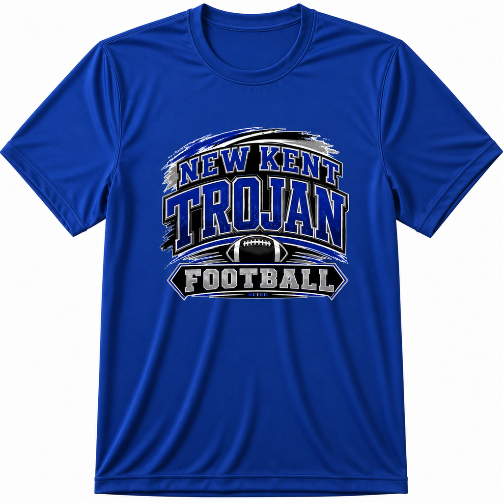 New Kent football drifit short sleeve